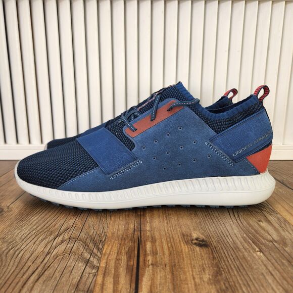 Under Armour Threadborne Shift Sneakers Mens Sz 12 Navy Blue Knit Training Shoes main image 8